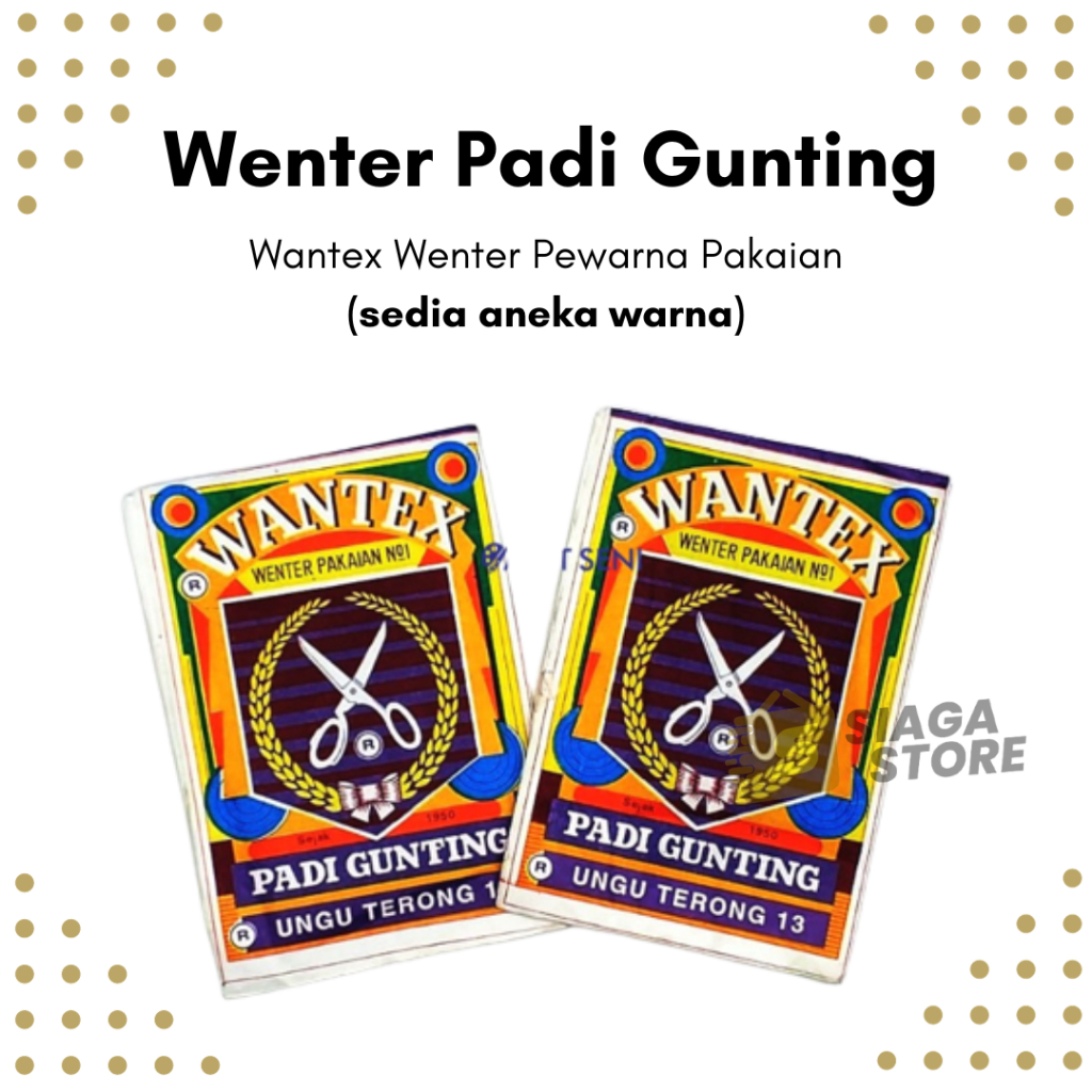 Wenter Wantex Padi Gunting Pewarna Jeans Pakaian Tie Dye