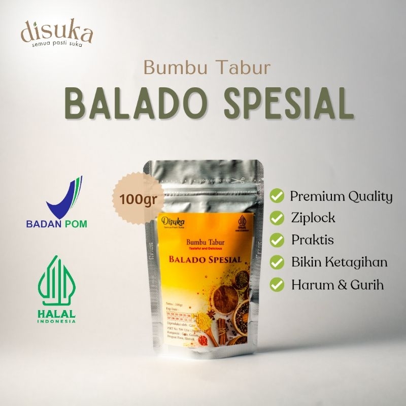 

Bumbu Bubuk Tabur BALADO SPESIAL 100 GRAM