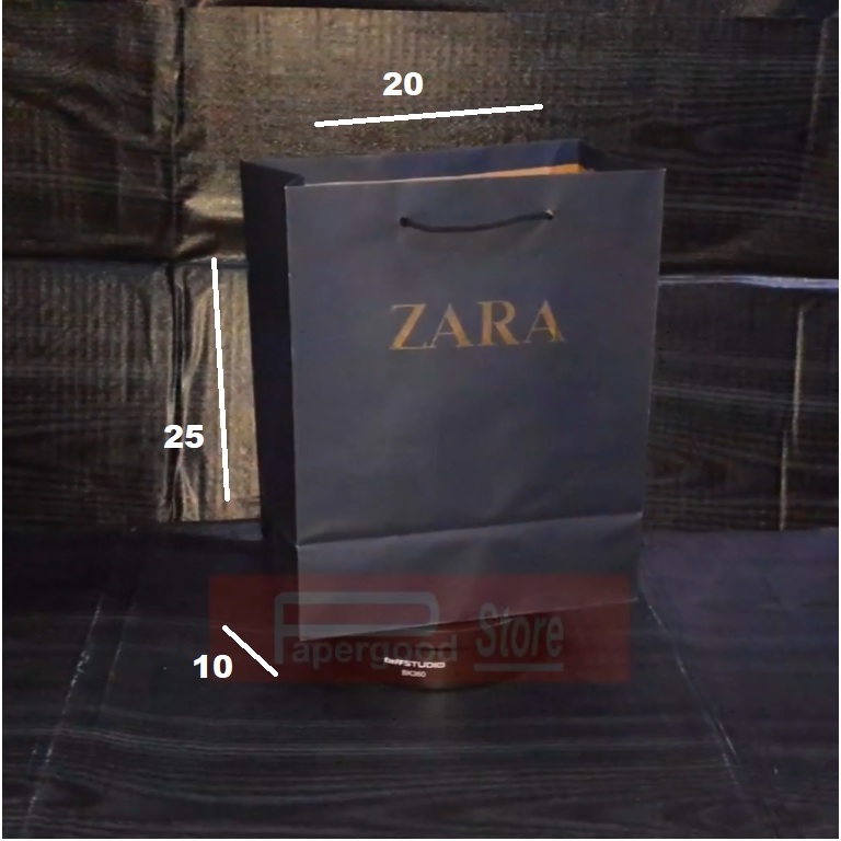 

Promo Paper bag Zara gold premium 20 x 25 x 10 Small