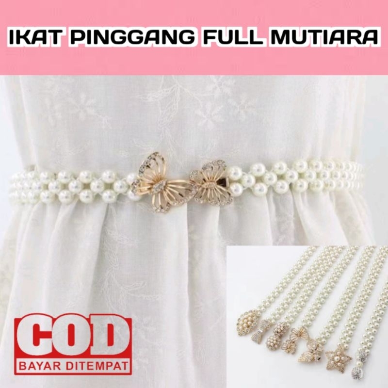 IKAT PINGGANG RANTAI MUTIARA IKAT PINGGANG FASHION MUTIARA