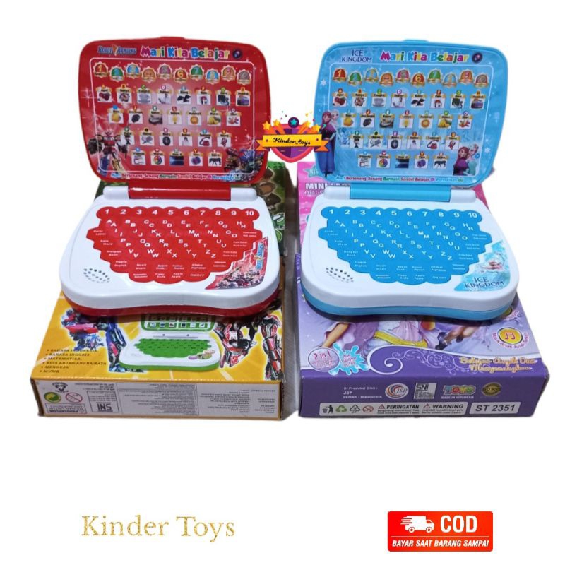 Mainan Laptop Anak 2 Bahasa / Mainan edukasi laptop Anak
