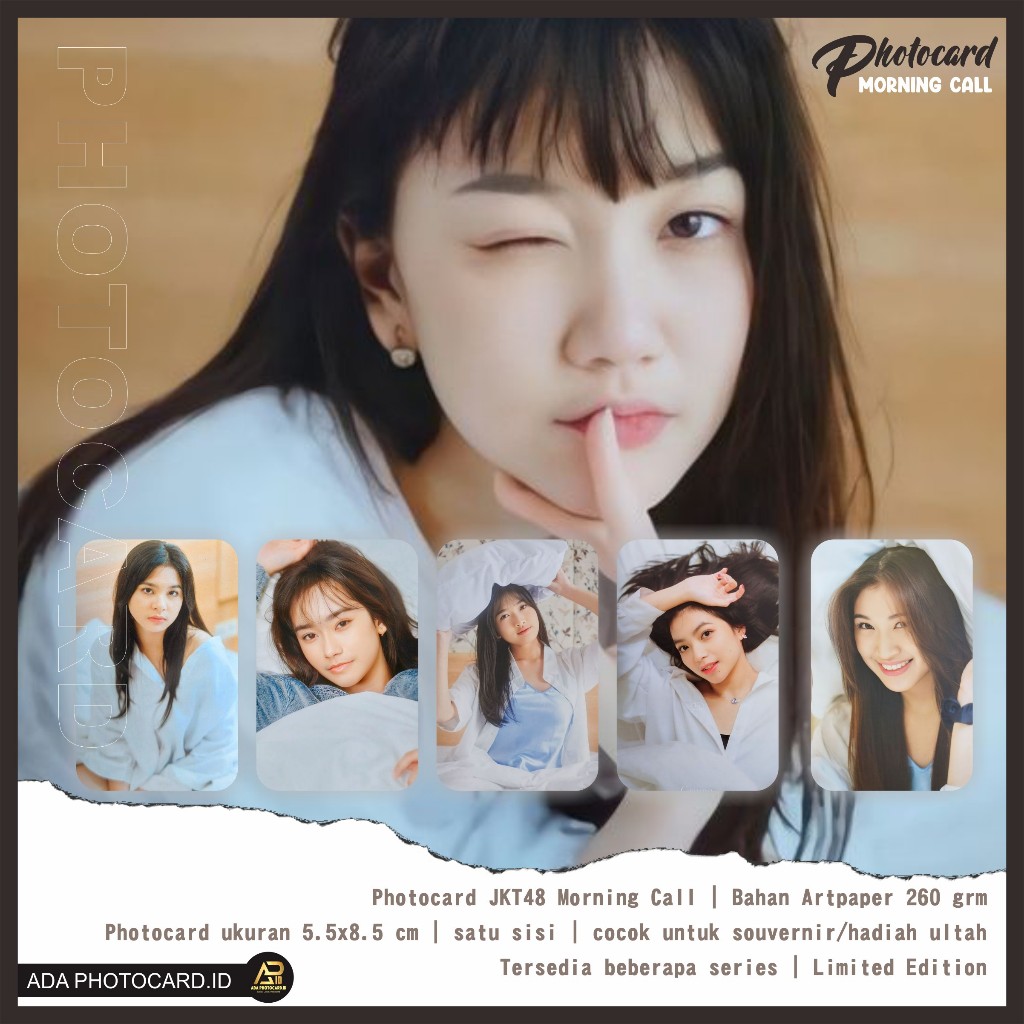 Photocard JKT48 Morning Call isi 30 Pcs Unofficial (Bonus Stiker dan Inner Slevee) Limited Edition |
