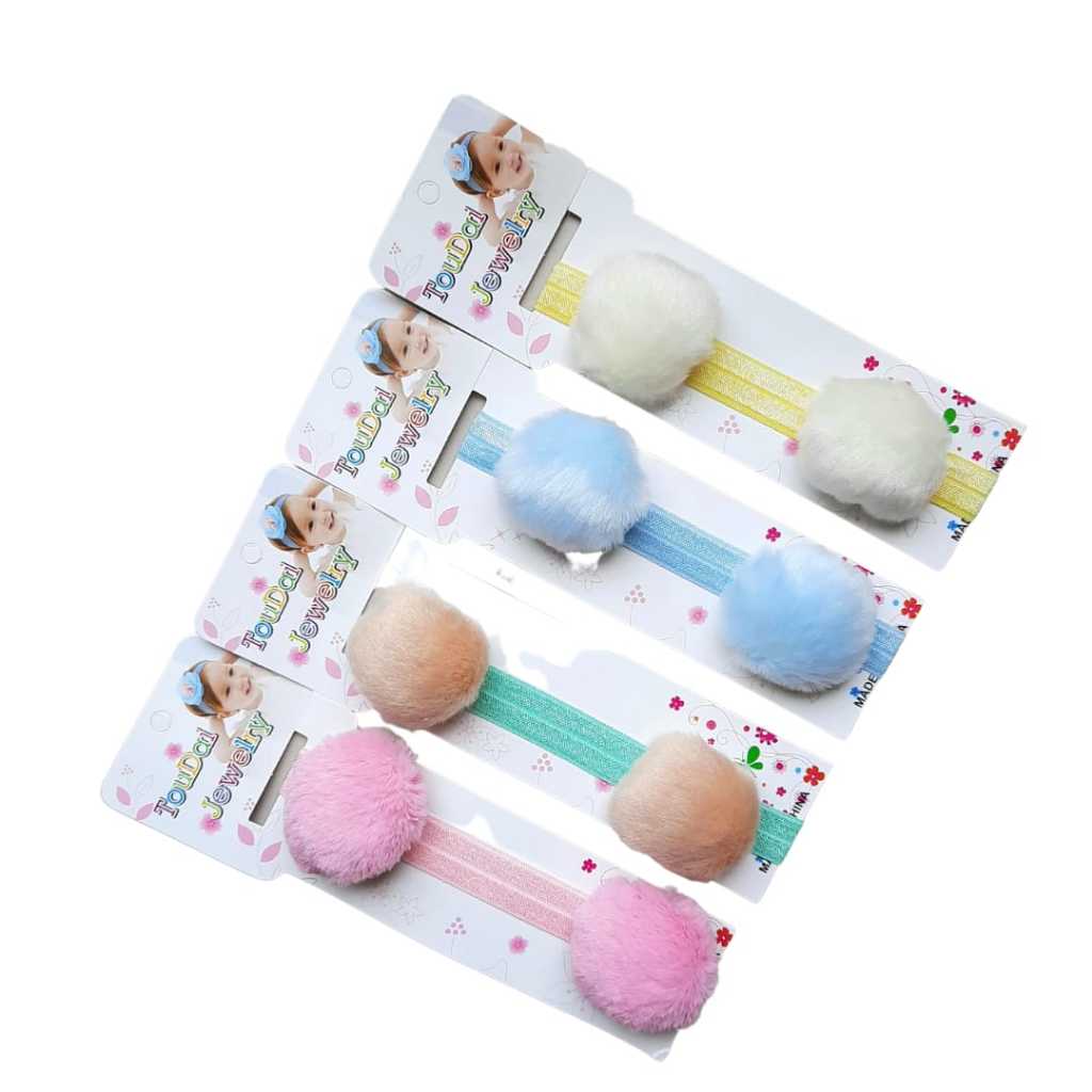 Headband Bayi Pom Pom Besar Bando Baby Leticia