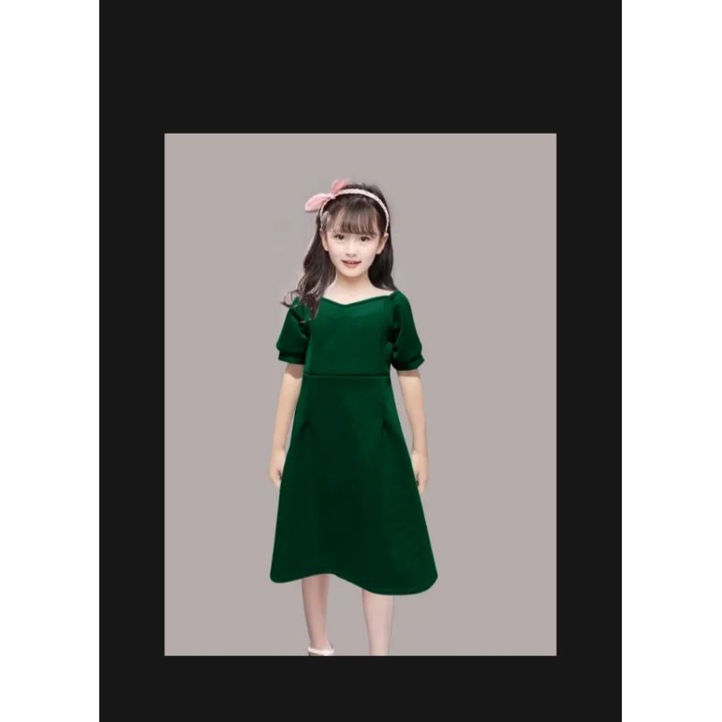 DRESS KIDS SYAHIRA UMUR 2-10 TAHUN FASHION ANAK PEREMPUAN DRES PESTA KONDANGAN & COUPLE IBU