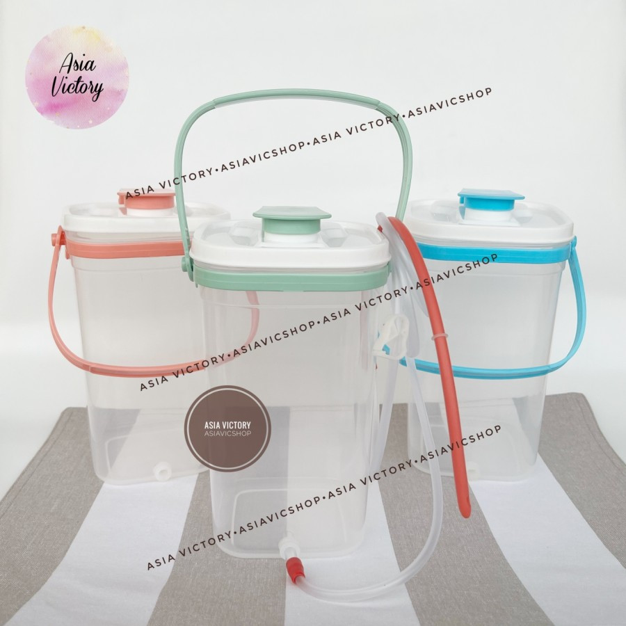 Wadah Enema Kopi Jug Enema Plastik Buket Enema Reusable/Travel Coffee Enema Bucket