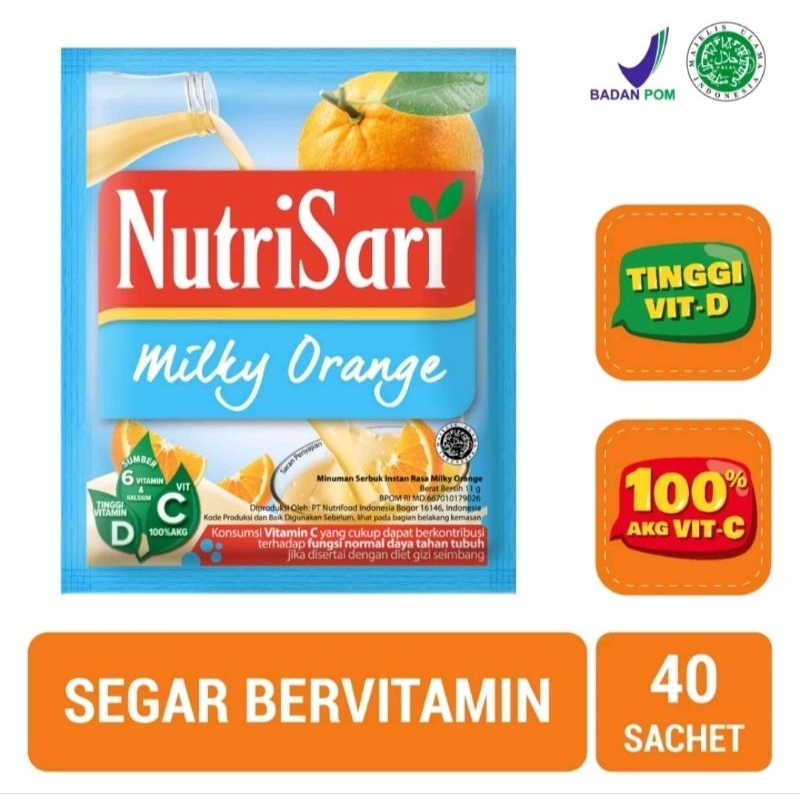 

Nutrisari Es Milky Orange - Minuman Buat Vitamin C & Vitamin D