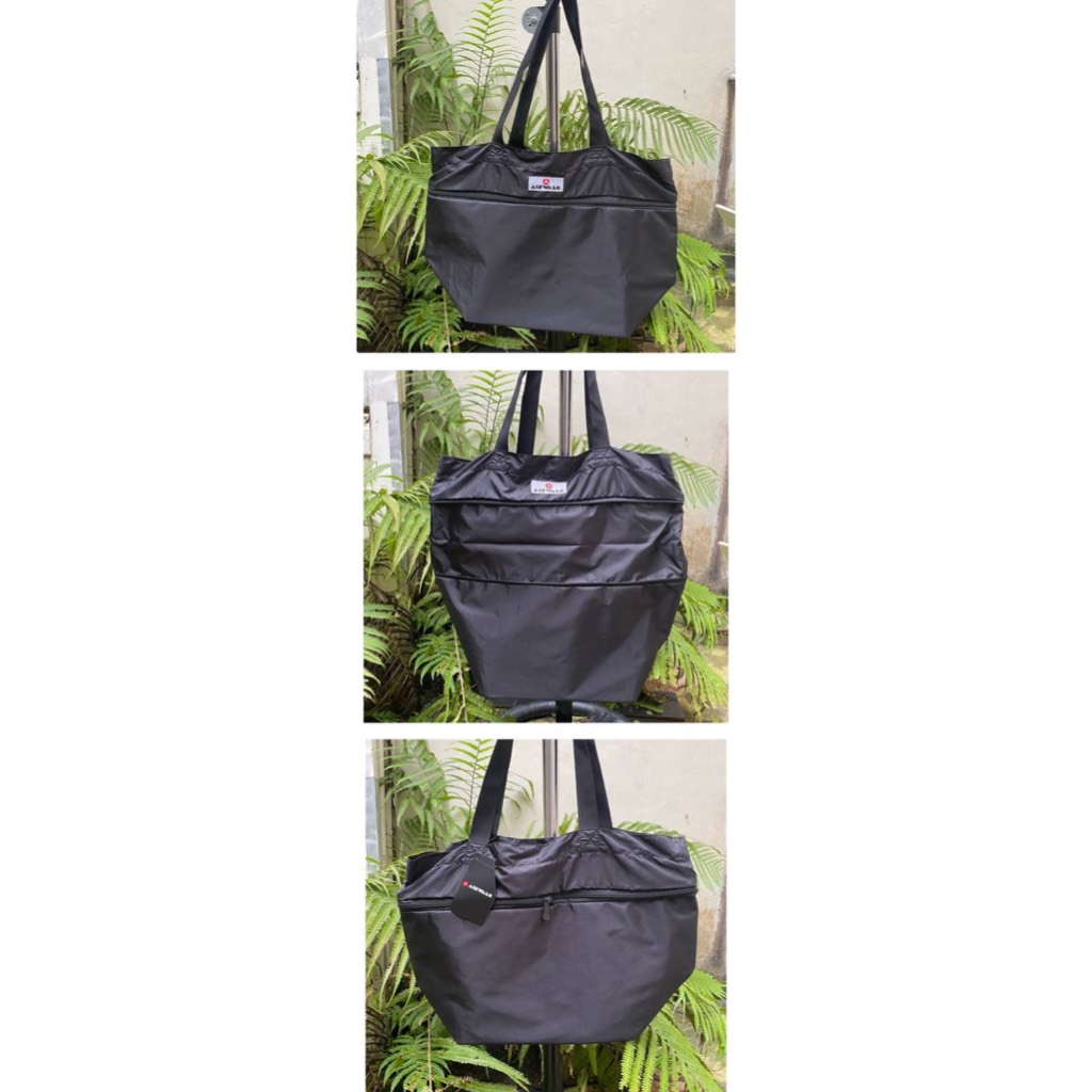 TOTEBAG TAS BAHU AIRWALK WANITA AIRWALK SHOULDER BAG BLACK GREY COD ORIGINAL BNWT