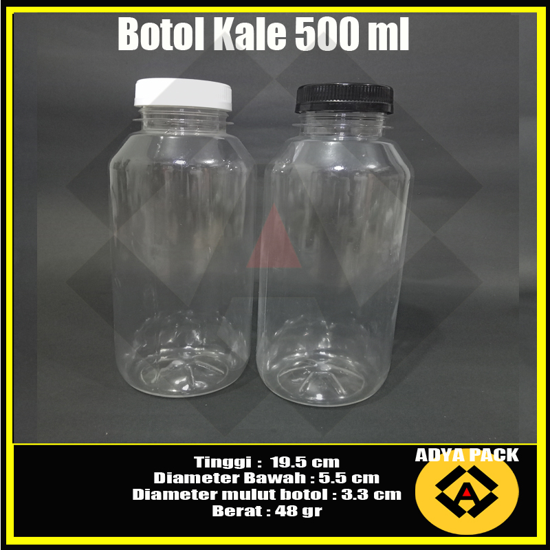 Botol Kale 500ml - Botol Kopi 500ml - Botol Plastik Jus