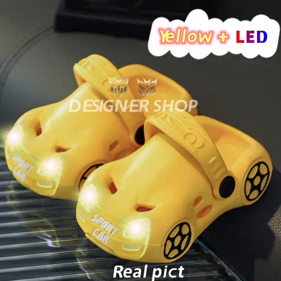 ZNGB1390 HOT Sepatu Sandal Jelly Anak(Laki-Laki/Perempuan) Baim Crocs Lampu LED(Anti Air)