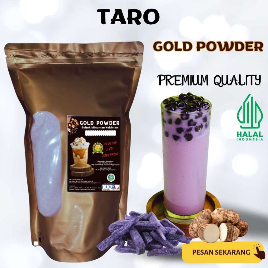 

1 Kg Bubuk minuman instan RASA TARO GOLD Powder Drink serbuk minuman premium | Es Teh Aneka Rasa