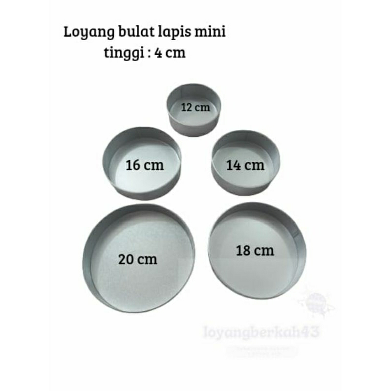 Loyang kue lapis bulat / cetakan kue lapis bentuk bulat mini / Loyang lapis Surabaya bervariasi mura
