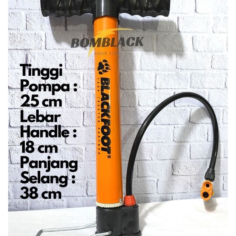 Termurah BLACKFOOT Pompa sepeda PENDEK KECIL Kompa Ban pompa fixie pompa ban sepeda angin manual pen