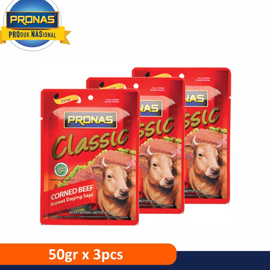 

Pronas Kornet Sapi Sachet 50 g bundling 3 pcs