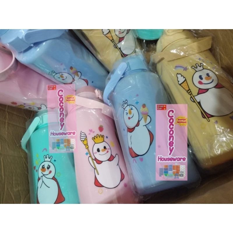 Botol Minum Mixue 3 in 1 / Botol Minum Mixue 1 Set / Botol Minum Sedotan / Botol Minum Anak-anak