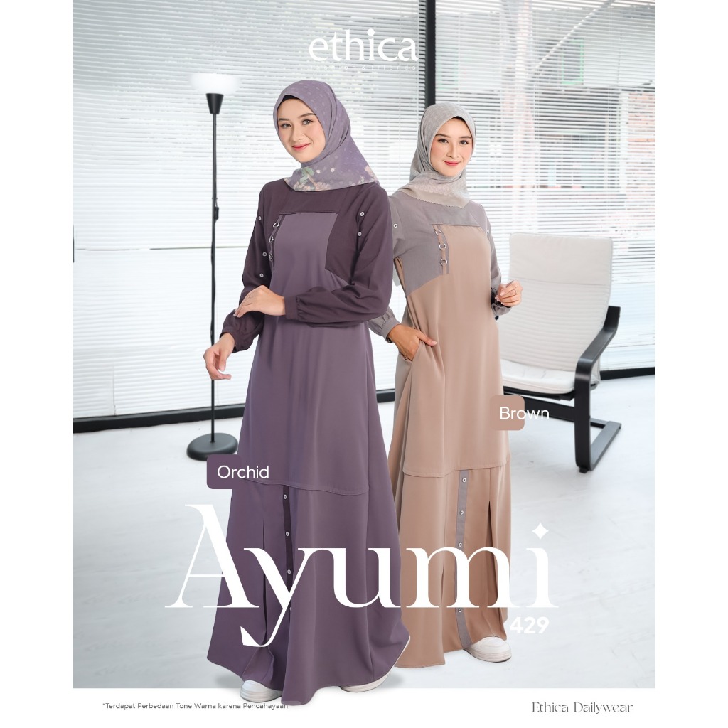 Ethica Baju Muslim Ayumi 429 Dress Kondangan Wanita Muslim