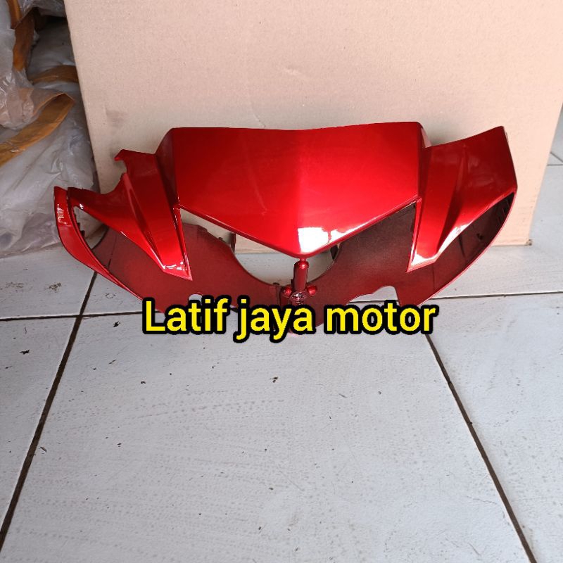 cover batok kepala depan Vega r new merah maroon