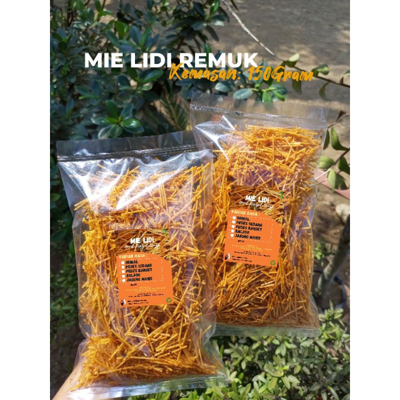 

MIE LIDI REMUK | Kemasan: 150Gram | Bisa Request Varian Rasa