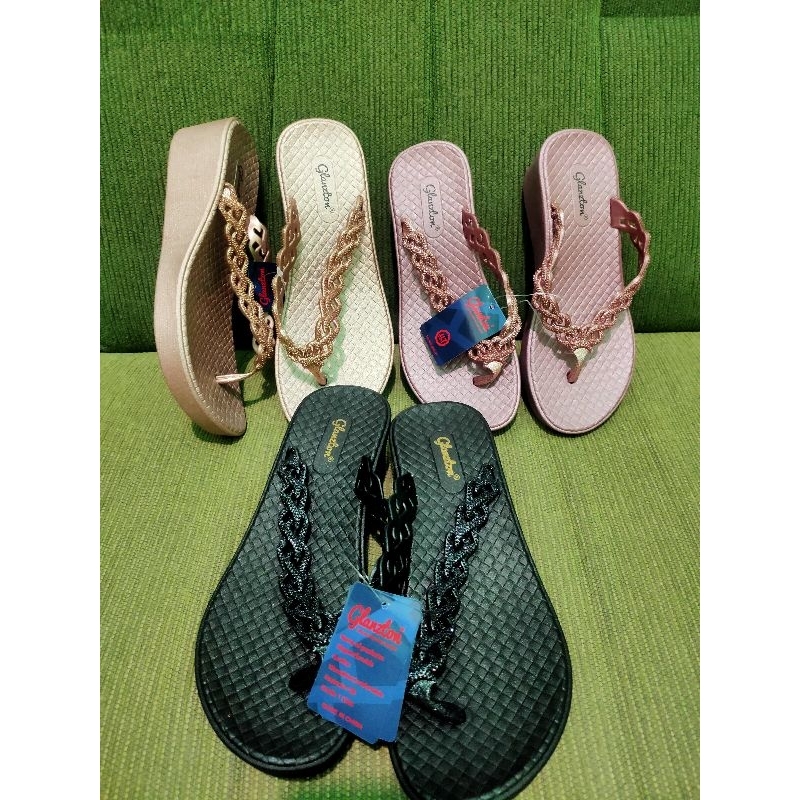 GLANZTON SANDAL GLITTER TINGGI KARET DEWASA