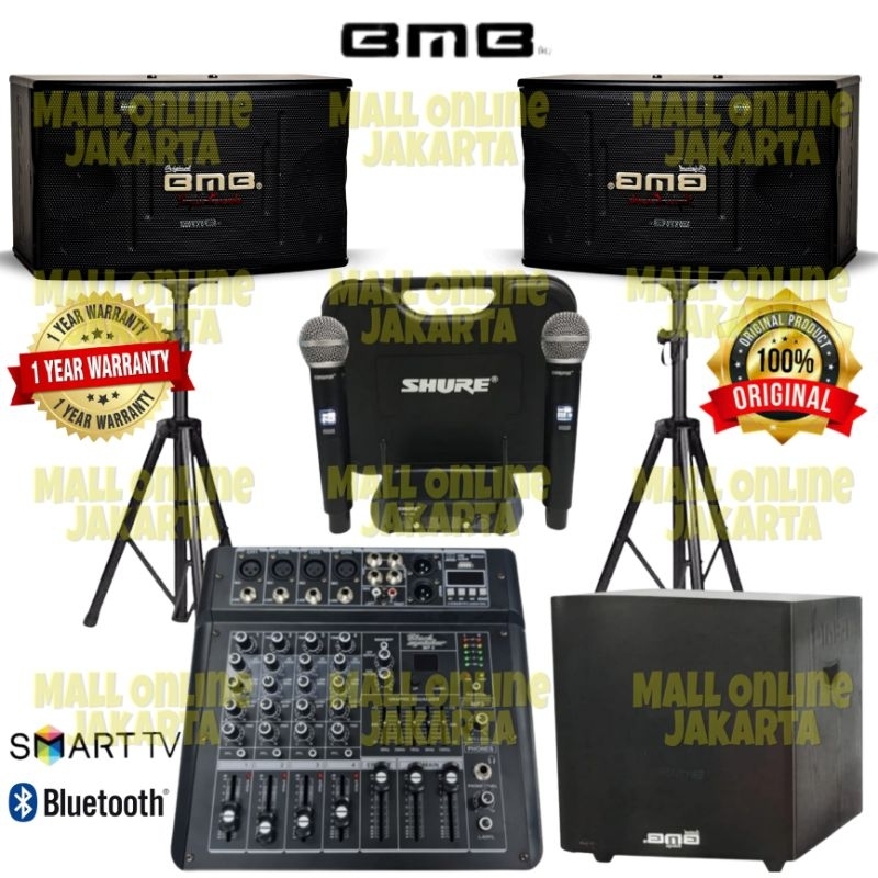 Paket karaoke bmb 12 inch subwoofer aktif 15 inch original sound system