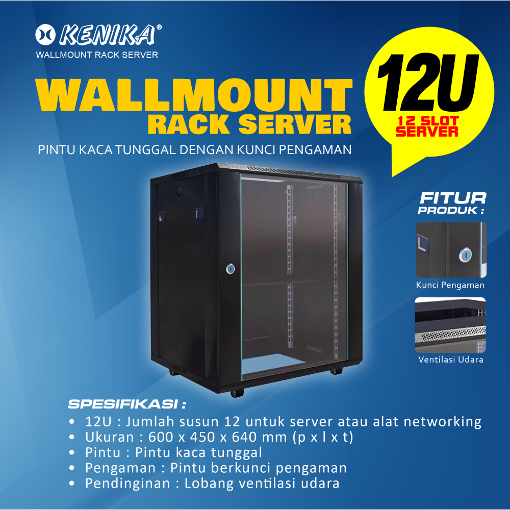 Kenika Wallmounted Rack Server 12U