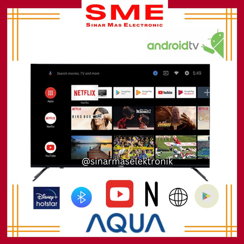 LED 43” AQUA ANDROID TV UHD 4K