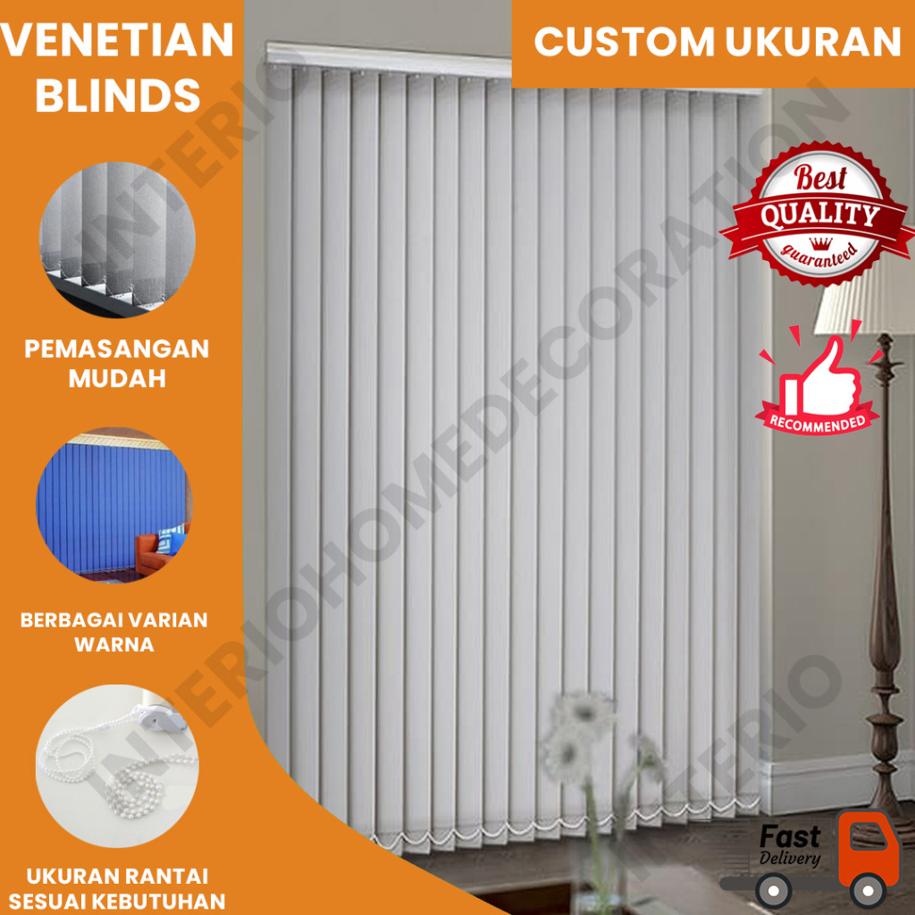 Vertical Blind Dimout / Blackout merk SHARP POINT Blinds | Tirai Gorden Kantor