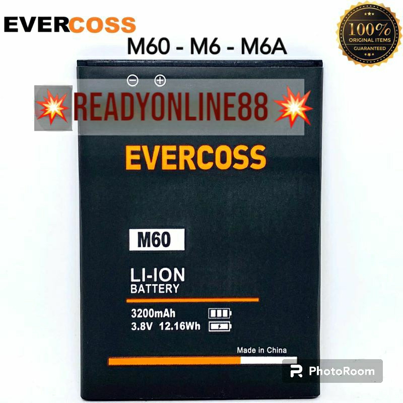 Baterai Batre Evercross M60 Evecross M6 Evecross M6A