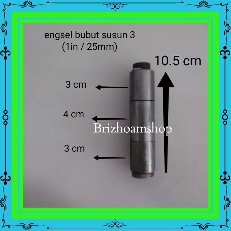 Engsel bubut motif susun 3, 1in engsel bubut pintu pagar / gebyok engsel bak Truck