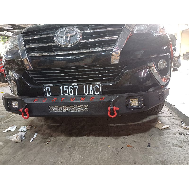 Tanduk bemper depan mobil all new fortuner model custom