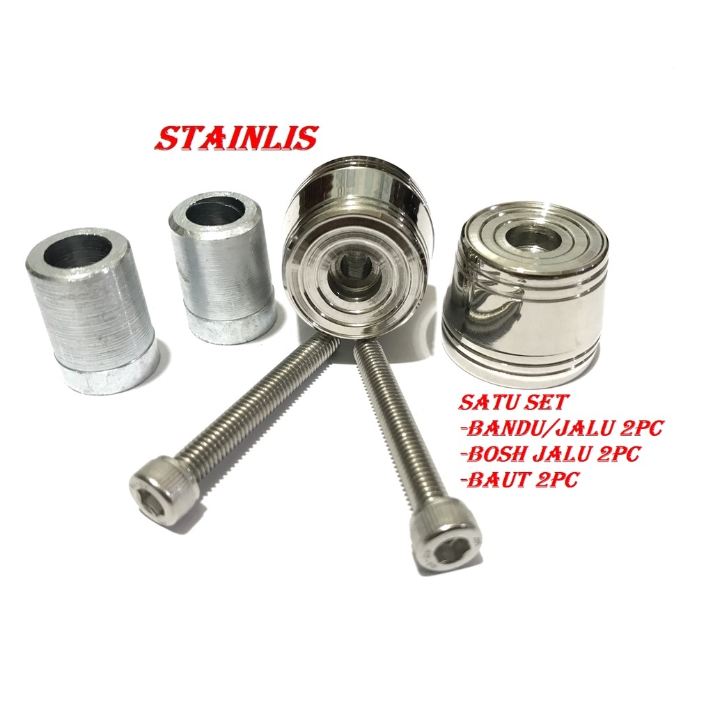 JALU STANG STAINLESS SET JALU+BAUT+BOSH MODEL SEDANG BAUT-10 UNIVERSAL