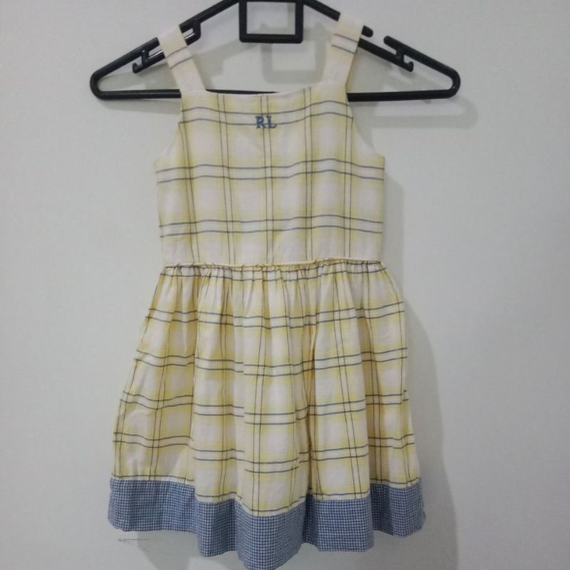 Preloved Dress anak wanita polo ralph lauren yellow 4years almost new