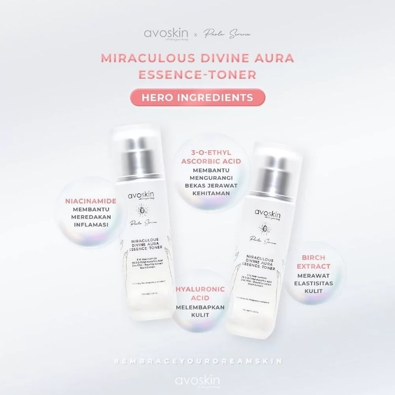 AVOSKIN DIVINE  AURA ESSENCE TONER ×PAOLA SERENA