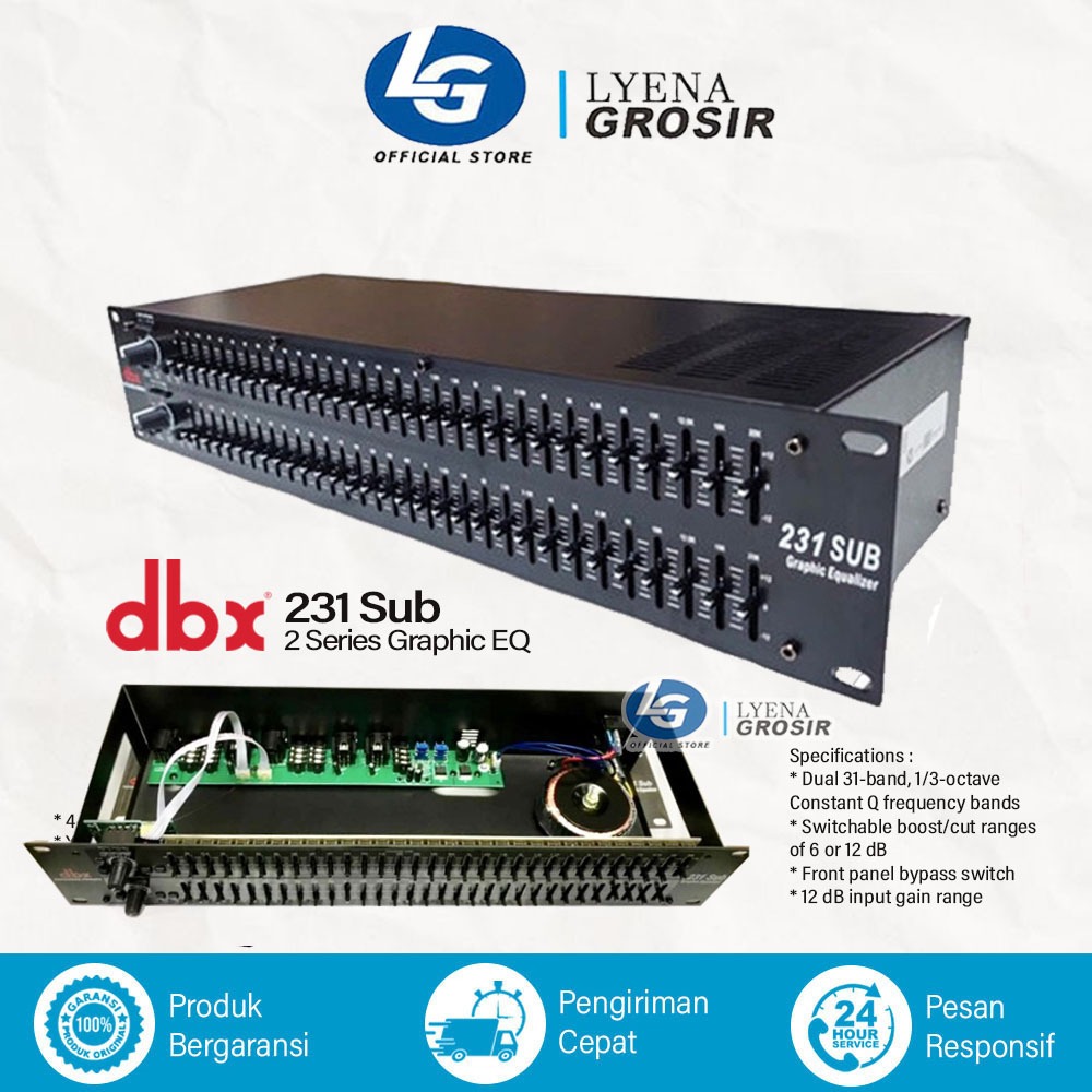 Equalizer Dbx 231 Sub 2 Stage Graphic EQ Ekualiser 231Sub Grade A