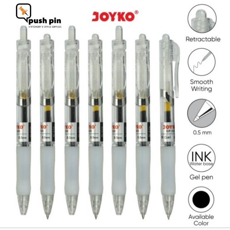 

Joyko Gel Pen Pulpen Pena GP-320 R Gel 0.5 mm