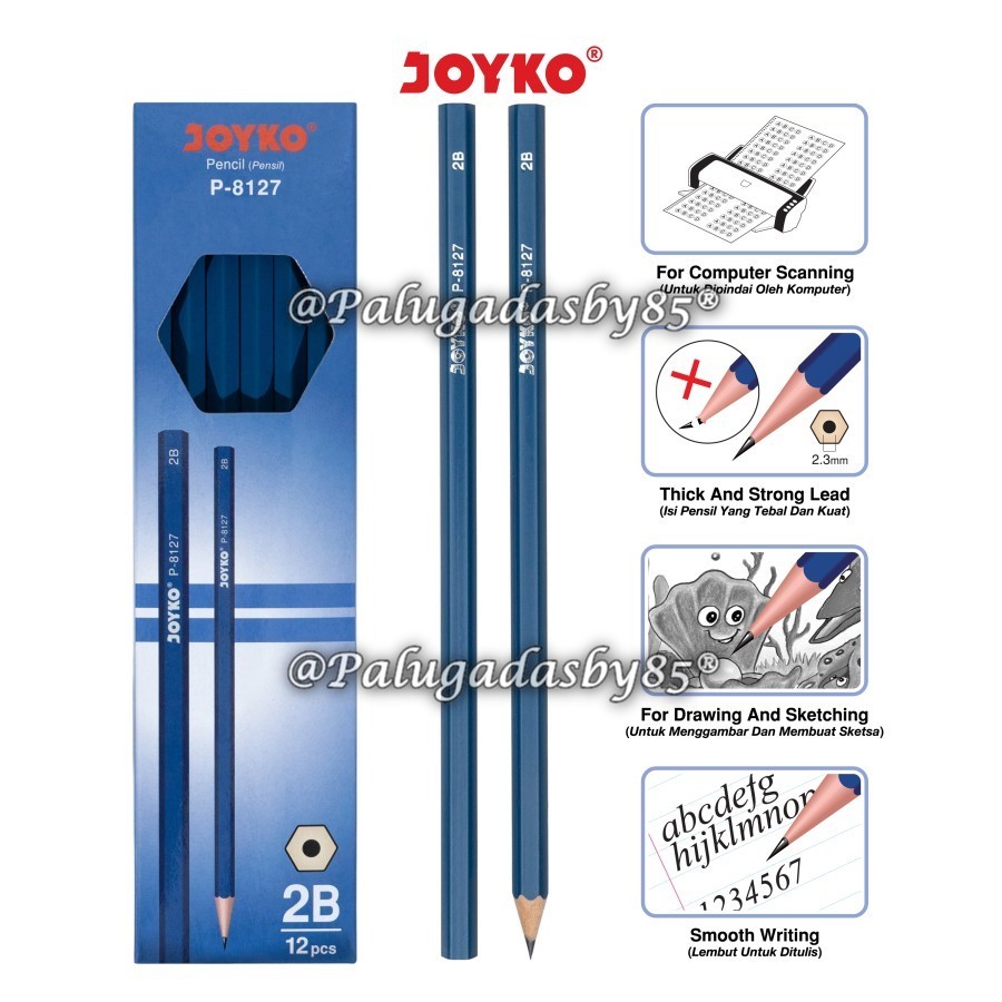 

(1 Biji) GROSIR Pensil Joyko P-8127 2B / Pencil Pensil Joyko P-8127 2B / Joyko P8127 (1 Biji)