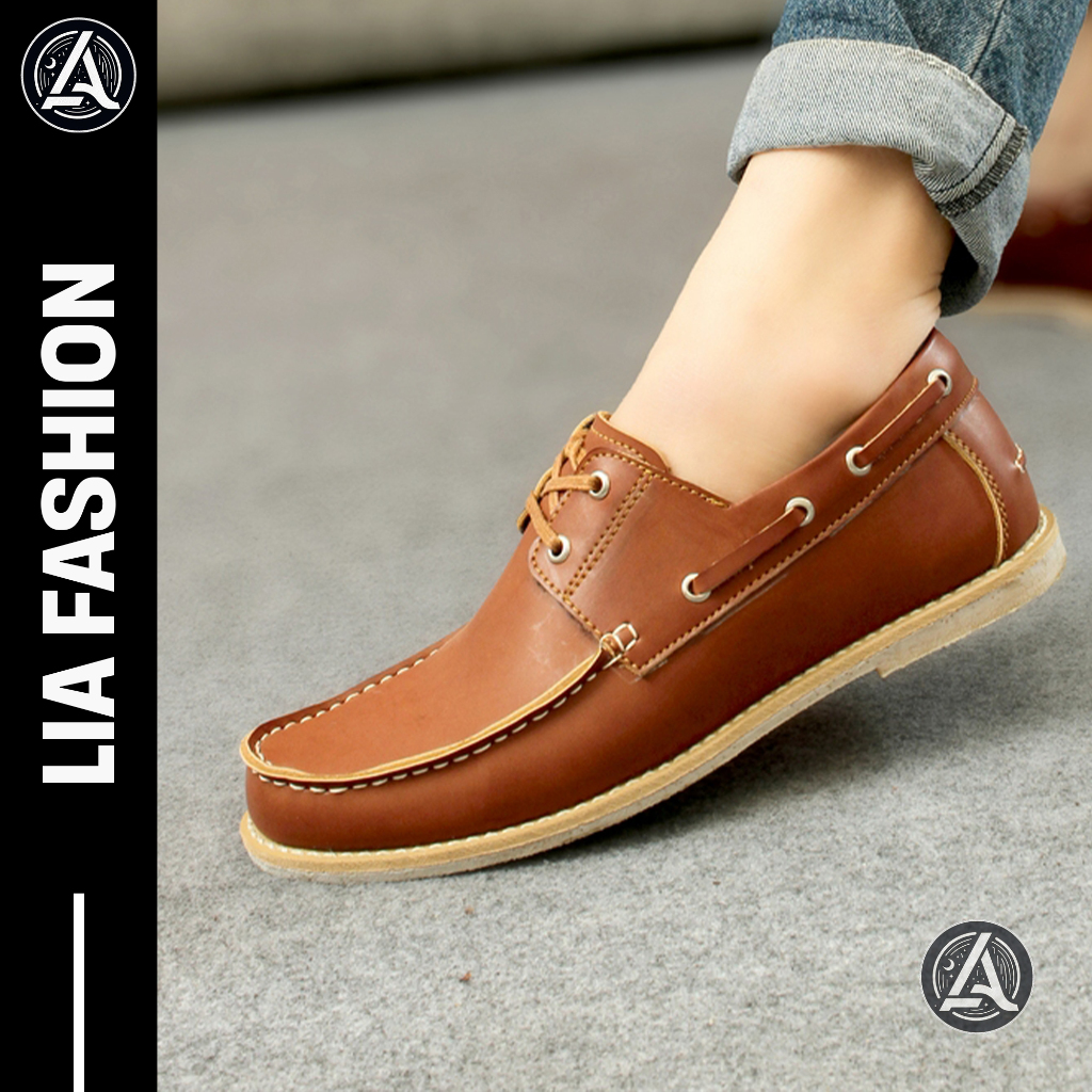 LIA X GKREZORSKY - Sepatu Pria Gereja Pesta Resmi Kulit Original Formal Lamaran Santai Cowok Remaja 