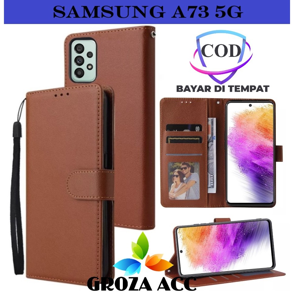 Flip Case SAMSUNG A73 5G Case Wallet Kulit Casing Dompet Case Wallet Leather Flip Case SAMSUNG A73 5