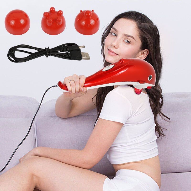COD Dolphin Infrared Body Massager Alat Pijat Lumba-Lumba Alat Pijat Elektrik 4 Jenis Pijat