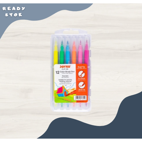 

Pena Kuas Warna / Color Brush Pen CLP-30 Joyko (12 Color)