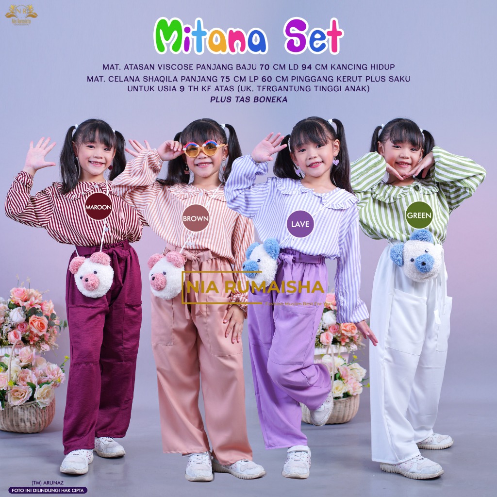 One Set Anak ll Mitana Set ll Jaifa Set Kids ll Armaila Set Nia Rumaisha