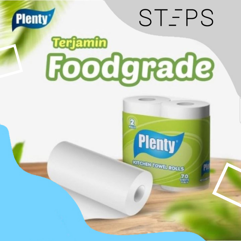 PLENTY kitchen  Kitchen Towel isi 2roll Tisu Serap Minyak / tisu minyak / tisu gorengan / tisu kerta