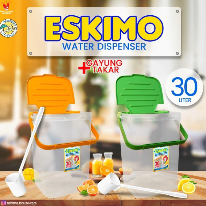 Tabitha Eskimo Water Dispenser 30 Liter Aquarium Toples Es Buah