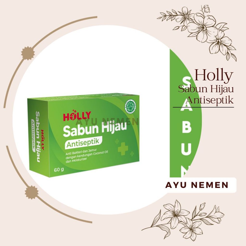 HOLLY SABUN BATANG ANTISEPTIK / Holly Sabun Hijau Antiseptik