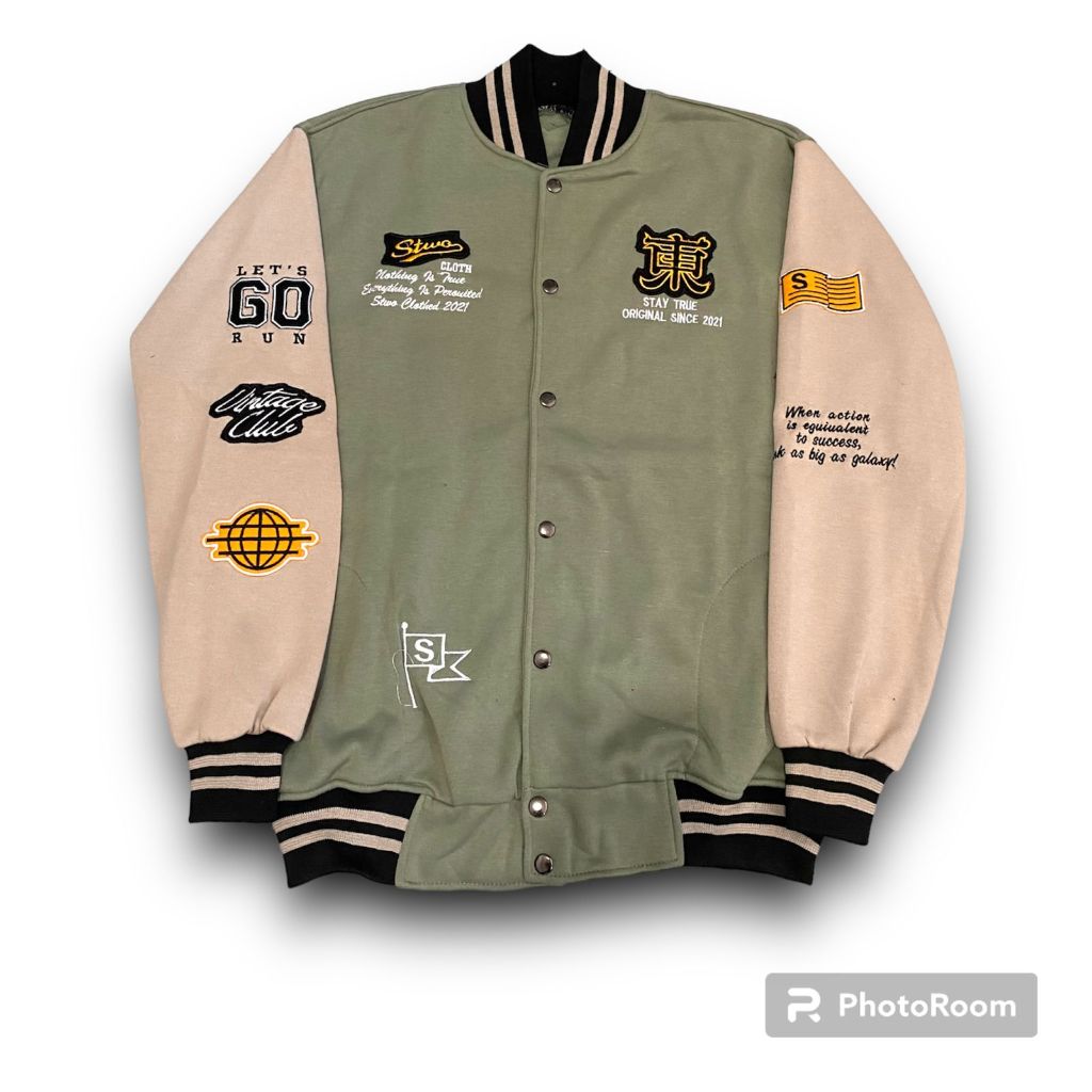 Varsity jacket jaket varsity full bordir pria wanita