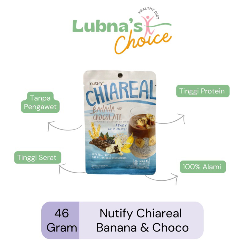 

Nutify Chiareal Choco Banana, Sarapan sehat Rendah Kalori