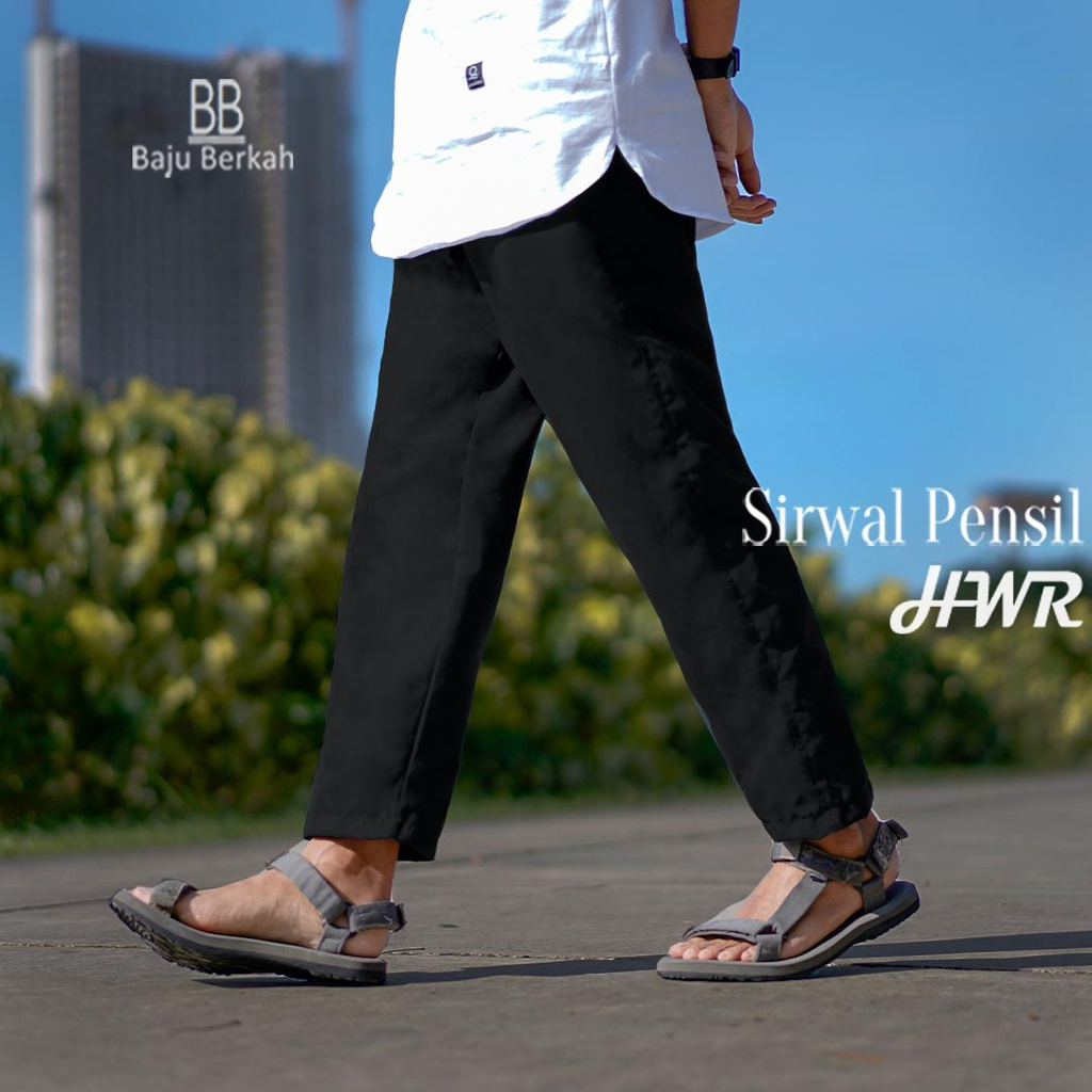 Sirwal Pensil HWR / Sirwal Pensil Pria Muslim Dewasa / Sirwal Pencil Laa Isbal