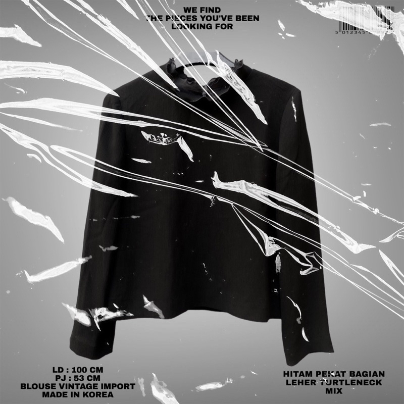 bkk blouse/korean blouse/black top korean/korean style/vintage blouse/korean top/vintage top