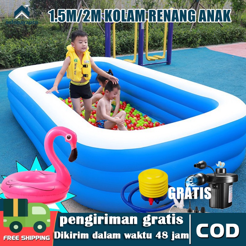 12.12 ✨SALE✨ Kolam Renang Anak Jumbo 3ring/Kolam Mandi Bola /Kolam Balon Anak PVC/Portable Kolam Ana