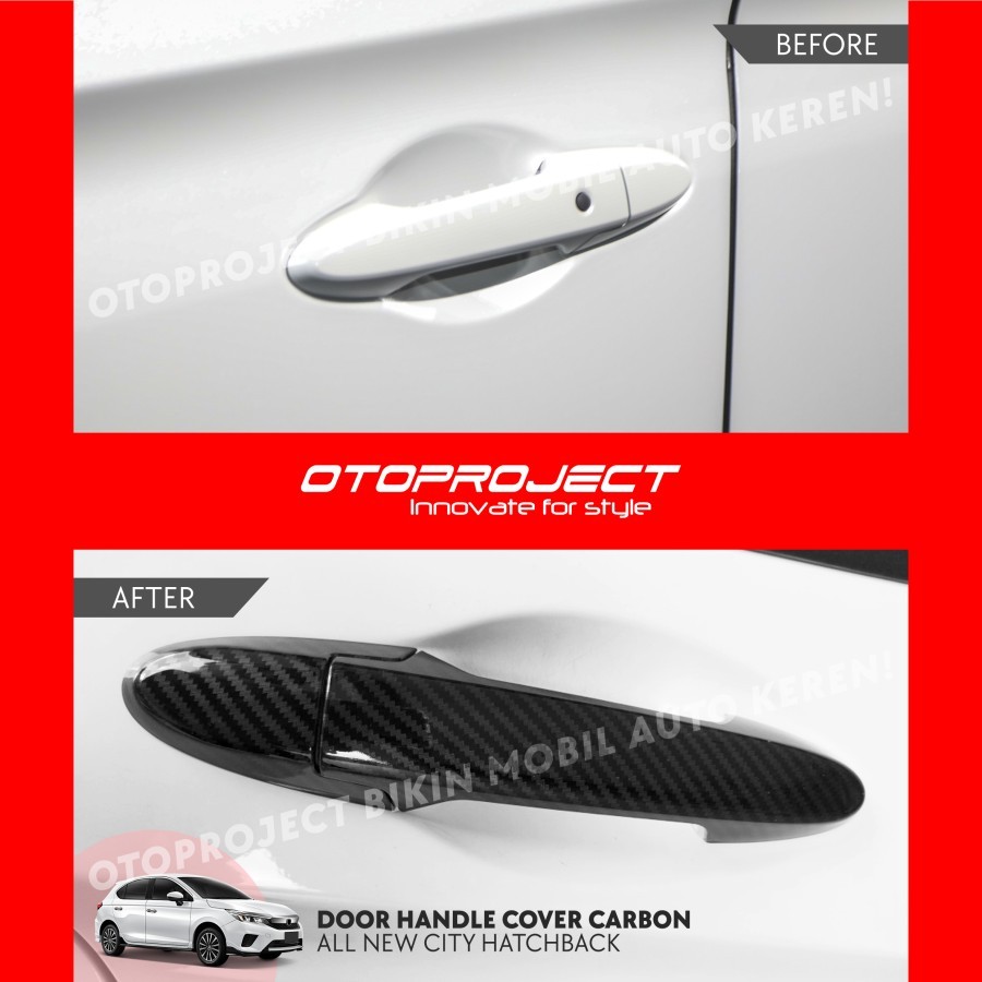DOOR HANDLE COVER Honda CITY HATCHBACK CARBON