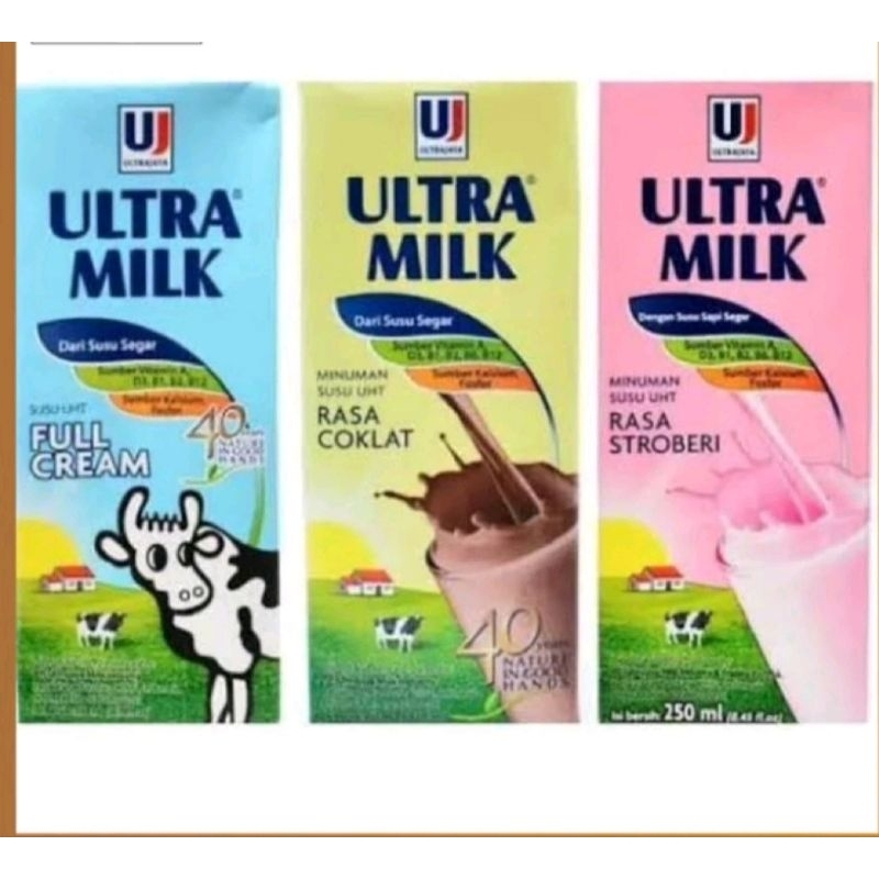 

Ultra Milk UHT 250 ML) - Full Cream | Strawberry | Chocolate